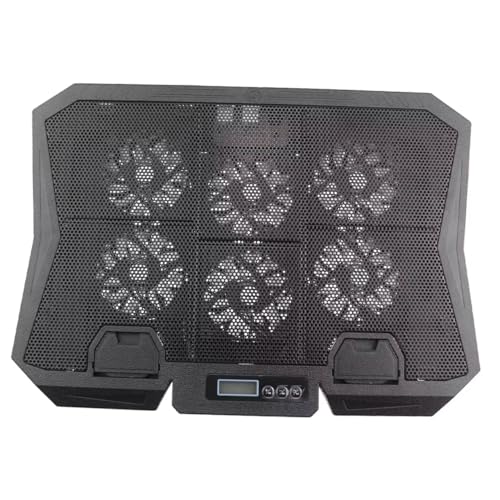 KOMBIUDA Laptop Cooling Pad with 6 Quiet Fans 15.6-inch Adjustable Speed Blue Light USB Powered Laptop Stand Cooler for Gaming and Office Use