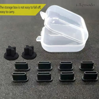 10PCS Dust Cover Port Plugs for MacBook Air 13" M2 M1 /MacBook Pro 13" M2 M1/MacBook Air 15.3" /MacBook Pro 14" 16" M3 M2 M1, Dust Plug for USB C Thunderbolt, 2PCS Webcam Cover Slide