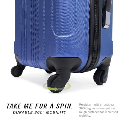 Kenneth Cole REACTION Out of Bounds Lightweight Hardshell 4-Wheel Spinner Luggage, Cobalt Blue, 20-Inch Carry On - color: Cobalt Blue, size: 20-Inch Carry On