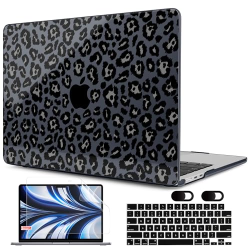 MEEgoodo Case for M5/M4/M3/M2 MacBook Air 13 inch Case 2026 2025 2024 2022, Fit Model A3449/A3240/A3113/A2681, Laptop Hard Shell Compatible with MacBook Air 13.6-inch, Snow Leopard Texture - color: Snow Leopard Texture
