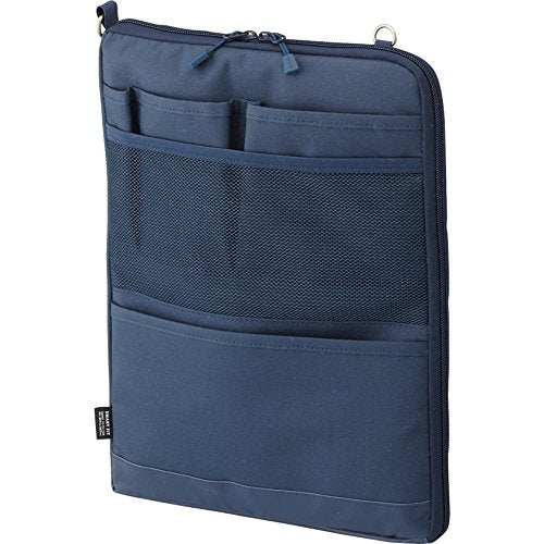 LIHIT LAB Laptop Sleeve, Water & Stain Repellent, Vertical for Backpack, 13.4" x 9.8", Navy (A7683-11) - color: Navy, size: 13.4 x 9.8 inches, style: Vertical