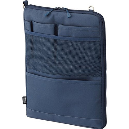 LIHIT LAB Laptop Sleeve, Water & Stain Repellent, Vertical for Backpack, 13.4" x 9.8", Navy (A7683-11) - color: Navy, size: 13.4 x 9.8 inches, style: Vertical