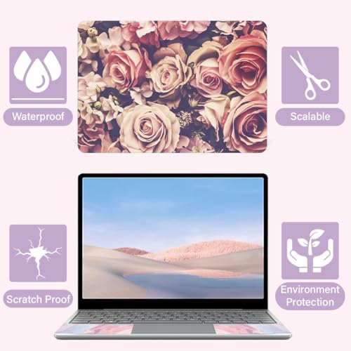 CREATCABIN June Rose Laptop Skin Sticker Decal Netbook Skin Sticker Notebook Art Decal 12" 13" 13.3" 14" 15" 15.4" 15.6 Inch Laptop Protector Cover Waterproof Scratchproof Removable Easy to Apply - style: June Rose