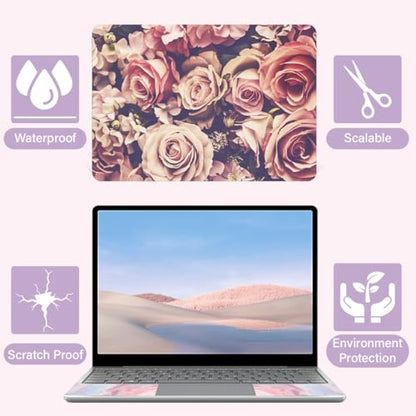 CREATCABIN June Rose Laptop Skin Sticker Decal Netbook Skin Sticker Notebook Art Decal 12" 13" 13.3" 14" 15" 15.4" 15.6 Inch Laptop Protector Cover Waterproof Scratchproof Removable Easy to Apply - style: June Rose
