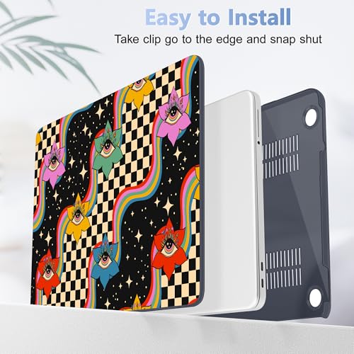 Tuiklol for 2026 MacBook Neo 13 Inch A18 Pro Chip Case, (Model A3404) Anti-Scratch Anti-Drop Slim Hard PC Shell Case with Shockproof Protective MacBook Neo Laptop Cover, Flowers & Eyes - color: Flowers & Eyes