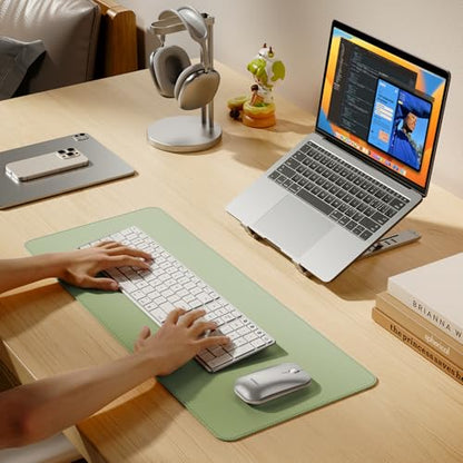seenda Bluetooth Keyboard and Mouse for Mac, COS500 Multi-Device Rechargeable Keyboard Mouse with Quiet Keys, Full Size Slim Combo Compatible for MacBook Pro/Air, Mac, iPad, iPhone - White Silver