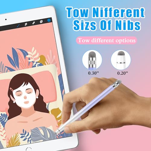 Bopomofo 3PCS Stylus Pen for Touchscreen,High Sensitivity & Precision | Metal Barrel,Fiber Tip,No Charging,Compatible with iPhone iPad Android Microsoft Surface Nintendo Switch Touch Screen - color: Purple/Pink/Yellow