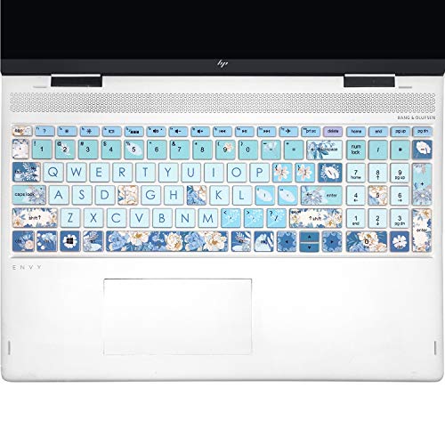 Keyboard Cover for HP Envy x360 15.6''Series/Pavilion 15/ Pavilion x360 15.6” Series/Envy 17 17.3" Series/HP Laptop 15t 17t 17-ca0011nr 17-by0040nr, Peony - color: Peony