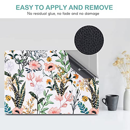 DINKY Laptop Skin Sticker Decal, 12" 13" 13.3" 14" 15" 15.4" 15.6 inch Laptop Universal Reusable Vinyl Skin Stickers Cover Art Decal Notebook PC Personalized Protector (Beautiful Floral) - color: Beautiful Floral