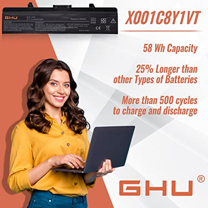 GHU Premium Battery 58Wh Compatible with Dell Inspiring 1545 Module Type X284G RN873 GW240 1525 Recharges Over 500 Times
