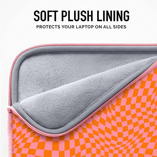 Vandel Slim MacBook Pro 14 inch Laptop Sleeve, Neoprene 14 Inch Apple MacBook Laptop Case Sleeve, Dell, HP Cover, Protective Asus, HP, Dell XPS Case, Computer Cover, Mac M1, M2, M3 Pouch - color: b. Pink Checker, size: 14 Inch