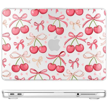 May Chen Compatible with MacBook Neo 13 inch Case 2026 Model A3404, Plastic Hard Shell,Keyboard Cover,Screen Protector,Dust Plug, for MacBook Neo 13" with A18 Pro Chip,Cherries & Bows - color: Cherries & bows