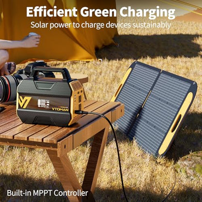 VTOMAN FlashSpeed 300 Portable Power Station, 300W 230Wh LiFePO4 Battery | 3000 Life Cycles, 600W peak, 100W PD USB-C, Fast Charge, 6 Outputs, Outdoor Camping, Home Backup, RV, Off-Grid