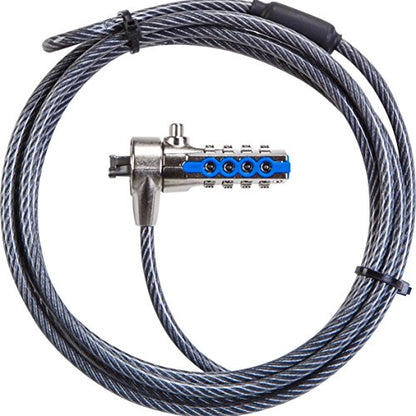 Targus DEFCON T-Lock Resettable Combination Cable Lock for Laptop Computer and Desktop Security Cable (PA410E) - size: T-Lock, style: Resettable Combination