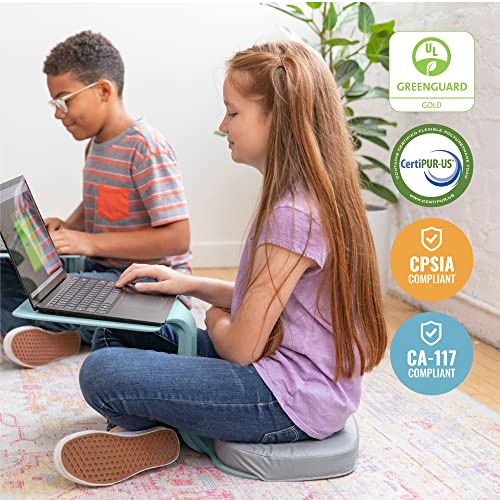 ECR4Kids The Surf Portable Lap Desk with Cushion, Flexible Seating, Seafoam - color: Seafoam