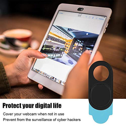 Zopsc Ultra Thin Metal Webcam Cover, 3-Pack Anti-Hacker Security Sliding Lens Protector for Laptops and Tablets Black Silver Mixed Color - color: black