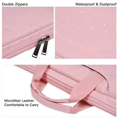 14 15 Inch Laptop Case Women Ladies Bag TSA Laptop Sleeve for MacBook Pro 14" M5/M4/M3/M2/M1, Macbook Air 15 M5/M4, Dell XPS 15/Inspiron 14, Acer HP Lenovo ASUS Chromebook 14" Notebook Case Bag, Pink - color: Pink, size: 13.5-15 Inch