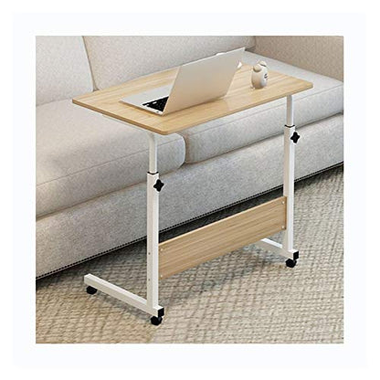 GaRcan Overbed Table Wheels The Sofa Overbed Table Rolling Table Tilting Overbed Table with Wheels Rolling Laptop Table Overbed Desk Rolling Laptop Stand Over Bed Desk (80 * 40 Walnut Color) - color: 80*40 Walnut Color