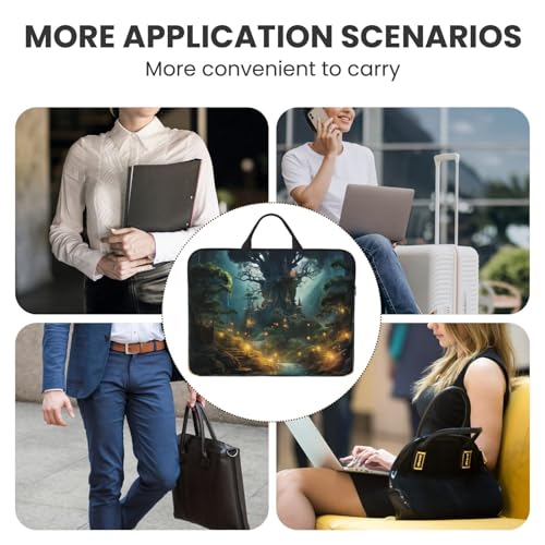 14 inch Laptop Sleeve with Handle Shockproof Laptop Bag Waterproof Computer Cover Bag Fantasy Briefcase