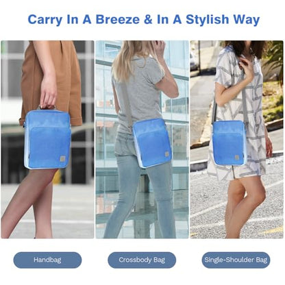 Dadanism 9-11 Inch Tablet Sleeve Bag Carrying Case with Shoulder Strap | Fits iPad (A16) 11", iPad 10th Gen 10.9", iPad Air M4/Pro M5 11", iPad 9/8/7th 10.2", Galaxy Tab A11+ Plus 11", Blue Mist - color: Blue Mist, size: 9-11 Inch