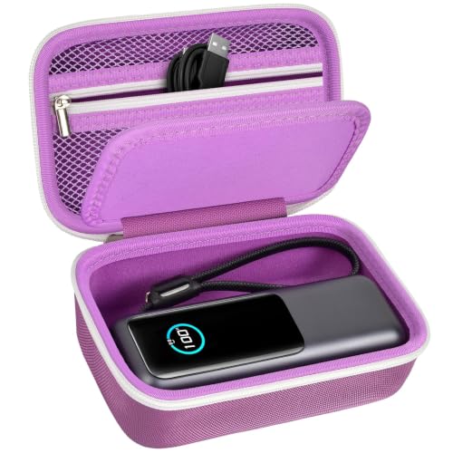 Laptop Power Bank Case for Anker 25000& Prime 27650, Purple | Organizes the Power Bank, Small Cables and 100W Charging Base; Larger 150W Charging Base Does Not Fit, Case Only - color: Purple