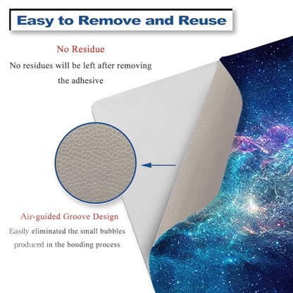 Laptop Skin Sticker Decal Cover for 11.6”12" 13" 13.3" 14" 15" 15.4" 15.6" | Laptop Netbook Skin Cover Art Notebook Protector (2 Wrist Pad Included), Removable Reusable, Easy to Apply, Galaxy Space - color: Galaxy Space