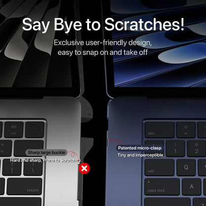Soonjet for MacBook Air 13 inch Case M5 M4 M3 M2 2026-2022 Laptop Cover | Invisible Armor, Midnight Blue Color Match, Snap-On Design, Protective Hard Shell, Anti-Fingerprint & Scratch, Seamless Fit - color: Midnight Clear