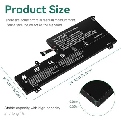 Futurebatt L16C6PC1 Laptop Battery Replacement for Lenovo Yoga 720-15Ikb Series Notebook L16M6PC1 L16L6PC1 5B10M53745 5B10M53743 5B10M53744 11.52V 72Wh 6268mAh - size: L16C6PC1 11.61 5.51 0.98in