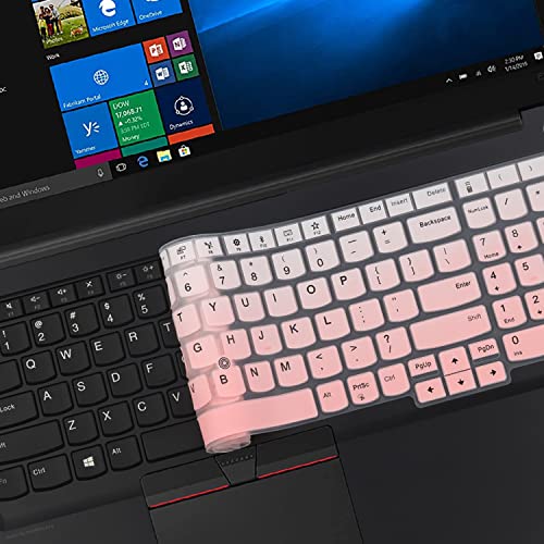 Keyboard Cover for 15.6" Lenovo ThinkPad E15 E580 E590 E595, ThinkPad L15 Gen 2 1 L580 L590 |ThinkPad 15 P51S P52 P52S P53 P72 P73 T15 T15p T570 T575 T580 T590 with Numeric Keypad US Layout -GPink - color: GradualPink