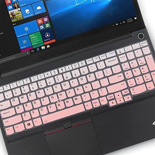 Keyboard Cover for 15.6" Lenovo ThinkPad E15 E580 E590 E595, ThinkPad L15 Gen 2 1 L580 L590 |ThinkPad 15 P51S P52 P52S P53 P72 P73 T15 T15p T570 T575 T580 T590 with Numeric Keypad US Layout -GPink - color: GradualPink