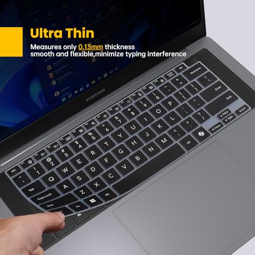 Keyboard Cover Skin for 2026 Samsung Galaxy Book 6 NP944XJG NP744BJG 14", Galaxy Book6 Pro/Ultra 14 & 16 inch NP944XJG NP964XJG NP964UJG Laptop Keyboard Protector(Not Fit GalaxyBook 5/4/3), Black