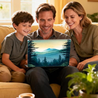Universal Laptop Skin Sticker Decal for 11.6”12" 13" 13.3" 14" 15" 15.4" 15.6" Reusable Waterproof Scratch-Scratch Resistant Protective Vinyl Laptop Notebook Skin Stickers - Forest Mountain - color: Forest Mountain