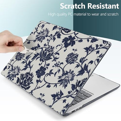 Batianda Artistic Case for Microsoft Surface Laptop 15 inch, Navy Flowers | Fits Surface Laptop for Business 8th Edition 2026 & Surface Laptop 7 2024, 4-in-1 Accessories Bundle, Slim Durable Hard Shell - color: Navy flowers
