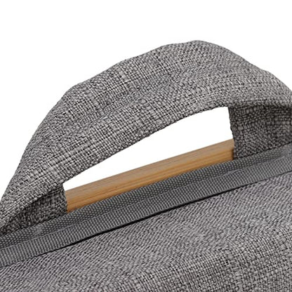 Lap Desk, Multifunction Bamboo Laptop Table with Cushion, Ergonomic Angle, Natural, Safe, Sturdy 3 in 1 Pillow Top Laptop Desk for Reading Writing Playing