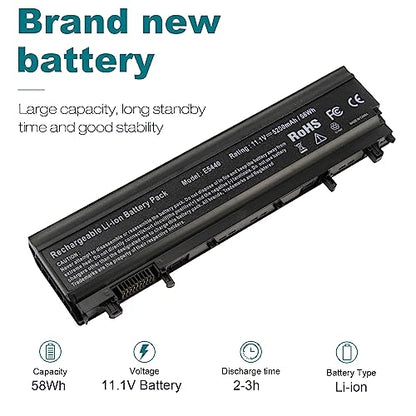 TREE.NB E5440 Laptop Battery for Dell Latitude 14 15 5000 E5540 Series M7T5F VV0NF FT6D9 3K7J7 5200mAh 11.1V Replacement - size: 7.28x2.72x0.94inch E5440