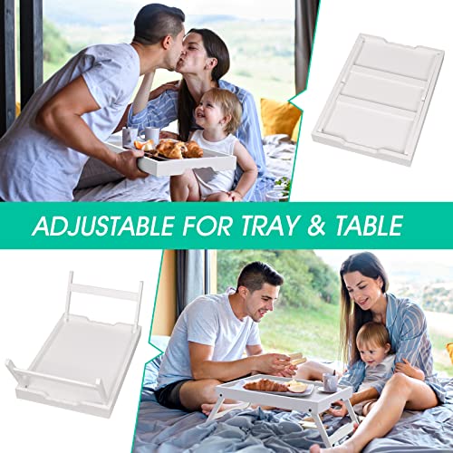 Artmeer FSC 100% Bamboo Bed Tray with Folding Legs, X-Large, White | X-large FSC 100% bamboo bed tray with folding legs, handles and extra legroom for meals, laptops and reading. - color: White, size: X-Large