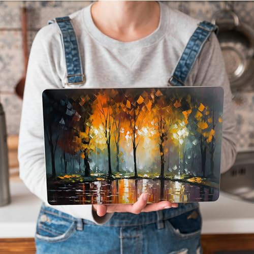 Universal Laptop Skin Sticker with 2 Wrist Pad Skins, Waterproof Scratch Resistant Vinyl Laptop Cover Decal, Cut to Fit for 11–15.6 Inch MacBook HP Dell Lenovo, Autumn Oil Painting - color: Autumn Oil Painting
