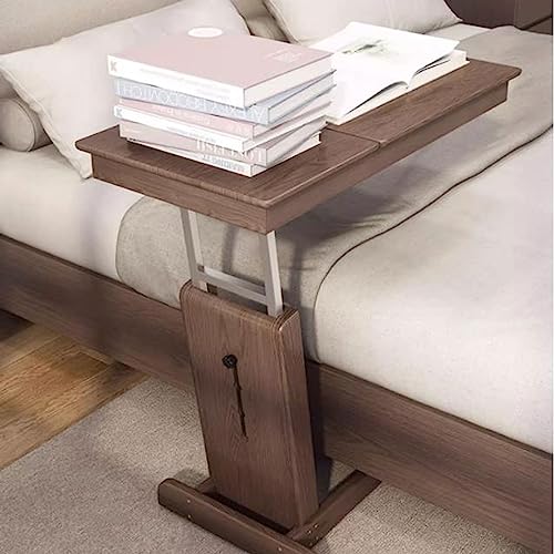 Coffee Table Height Adjustable C-Shape Side Table, Folding Bench, Desk Table with Tilting Tabletop, Sofa Bed, Laptop Stand, TV Drawer with Storage Basket, Snack Side Table Side Table (Col