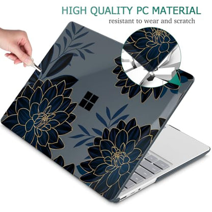 Case for Surface Laptop 5/4/3 13.5", Flower Dahlia | Hard Shell Case with Keyboard Cover & Screen Protector. Fits Surface Laptop 5/4/3 13.5" Metal Palm Rest Models 1951/1868. - color: Flower Dahlia