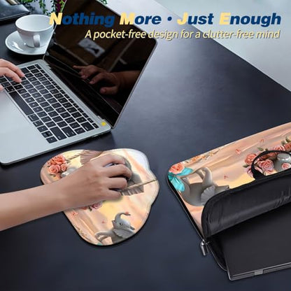Laptop Bag 15.6 Inch,Resistant Shockproof Laptop Sleeve Case Protective Cover Carrying Case with Handle Compatible for HP Dell Lenovo Acer Asus Notebook Computer,Baby Elephant Swing - color: Baby Elephant Swing, size: 15-15.6 in