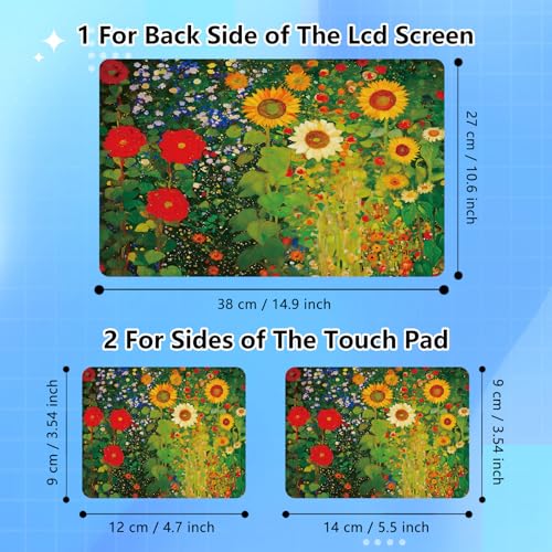 Universal Laptop Skin Sticker Decal for 11.6”12" 13" 13.3" 14" 15" 15.4" 15.6" Reusable Waterproof Scratch-Scratch Resistant Protective Vinyl Laptop Notebook Skin Stickers,Watercolor Flower Sunflower - color: Watercolor Flower Sunflower