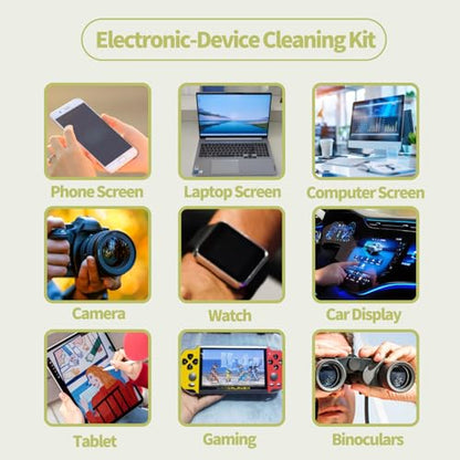 2 Pcs Car Screen Cleaner Accessories, Hatstart Electronic Touch Screens Cleaning Kit for LCD Display TV Laptop Computer Tablet PC Flat Screens, Works with iPhone iPad MacBook Pro, Yellow - color: Yellow