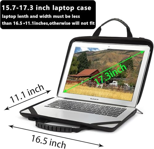 17.3 Inch Laptop Case Hard Shell, Protective Laptop Carrying Case with Stand for Heat Dissipation - color: Silver, size: 16.5-17.3 inch