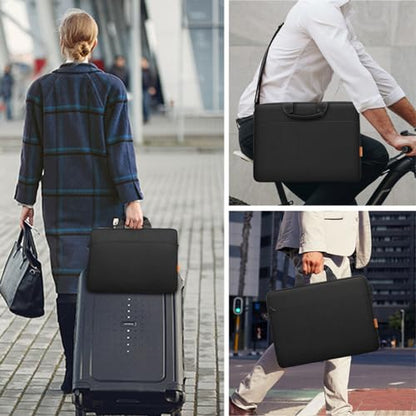 ZYB Waterproof Laptop Case 15 15.6 16 Inch Briefcase,Laptop Bag 15.6-16 Inch Sleeve with Shoulder Strap for 15.6-16 Inch Notebook Lenovo HP Acer ASUS DELL MacBook Pro 16 M5-M1 etc Messenger Bag-Black - size: 15 15.6 16 Inch