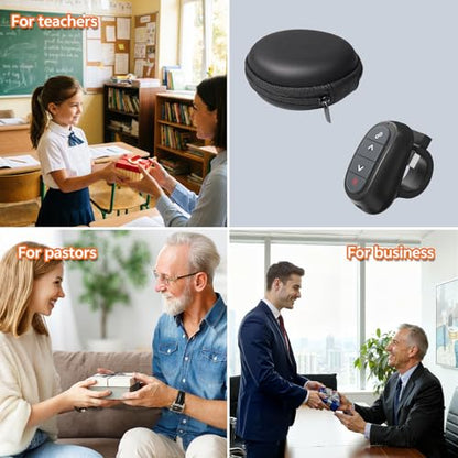 Ring-Style Presentation Clicker, Wireless Presenter Remote with USB Receiver（USB-A/C） | Hyperlink Control, Plug & Play, Carrying Case - size: Pro: USB A/C