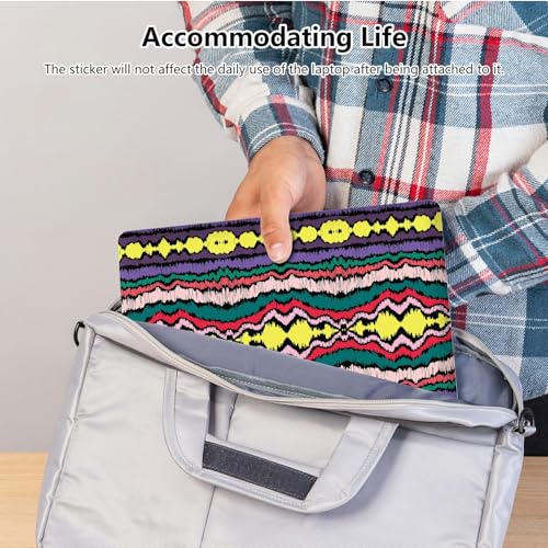 Universal Laptop Skin Sticker with 2 Wrist Pad Skins, Waterproof Scratch Resistant Vinyl Laptop Cover Decal, Cut to Fit for 11–15.6 Inch MacBook HP Dell Lenovo, Geometric Folk Qrnament - color: Geometric Folk Qrnament