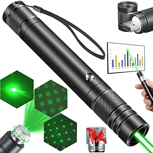 Green Laser Pointer High Power Rechargeable Lazer Pointer High Power Laser | Lazer Pointer High Power Laser Pointer Green Powerful Laser Pointer for Presentations, Outdoor, Geese Deterrent Lazer Green
