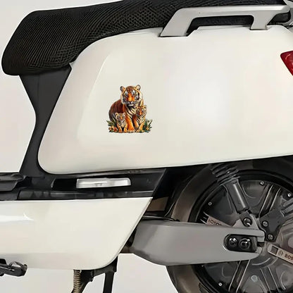 Tiger Family PVC Vinyl Car Decals Stickers Waterproof Self-Adhesive Decals for Cars, Laptops, Trucks, Motorcycles Wall Window Luggage Scratch Cover Door Decor Sticker