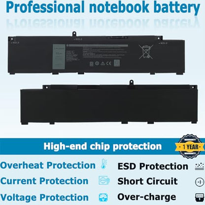 MV07R Laptop Battery Compatible with Dell G3 15 3500 3590 G5 5500 5505 SE Series Notebook 266J9 0JJRRD 0415CG C9VNH 0PN1VN 0M4GWP - color: MV07R
