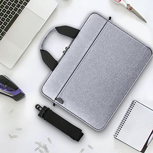 14-15 Inch Laptop Sleeve Case Shoulder Bag with Handle, Gray | Compatible with for 14 Inch MacBook Pro/Max, 15 Inch MacBook, 14-15 Inch Laptop Computer, Laptop Carrying Bag Briefcase - color: Gray, size: 14/15 Inch